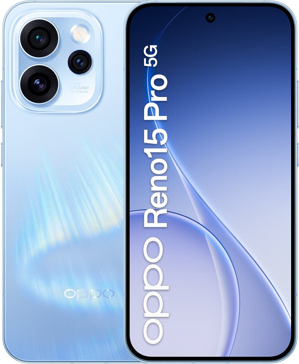 OPPO Reno15 Pro 5G 16,1 cm (6.32") Dual SIM Android 16.0 USB Type-C 12 GB 512 GB 6200 mAh Blauw — afbeelding 1