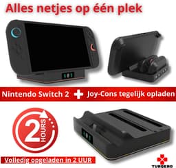 Turqero Nintendo Switch 2 TV Docking Station Set met RGB – 4K UHD – Oplaadstation met 2x Joy‑Con Oplaadplekken + Tv/Monitor aansluiting voor Schermprojectie - Switch 2 accessoires — thumbnail 5
