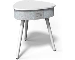 Draagbare Slimme Bijzettafel met Bluetooth Speaker en Oplaadstation