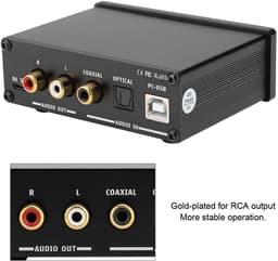 Hoogwaardige DAC Decoder met Hoofdtelefoonversterker en Toonregeling - USB, Optisch & Coaxiaal — thumbnail 5