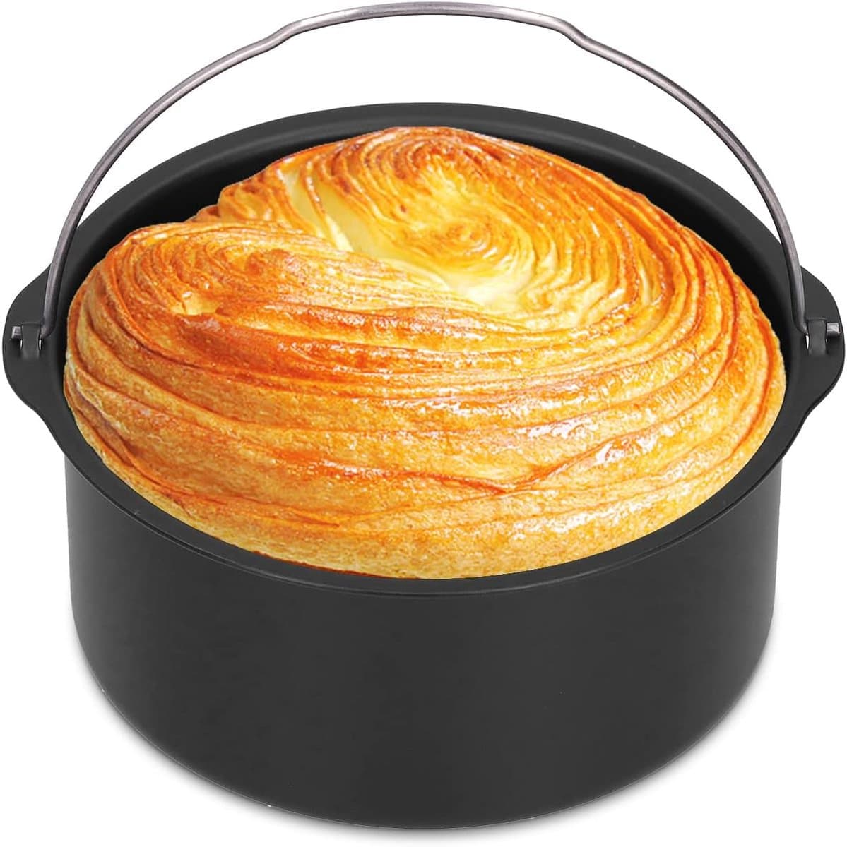 Cake Barrel, 6/7/8 inch Ovenschaal Anti-aanbak voor Airfryer Cake Barrel Airfryer Accessoires Brood Bakmand Pizza Plaat Grill Pot Mat Taart Bakplaat(7inch) — afbeelding 1