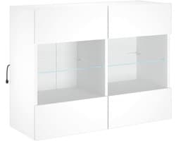 Zwevend TV Meubel met LED Verlichting Wit