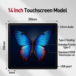 Gloovon® - Portable Monitor - QHD 2.5K 14 inch - Touchscreen - IPS draagbaar beeldscherm - Raagbare Monitor voor Laptop met Speakers - 60 Hz - USB-C - HDMI Monitor - Plug & Play — thumbnail 5