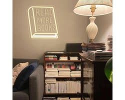 LED Neonbord 'Lees Meer Boeken' - Sfeerverlichting voor Bibliotheek, Kantoor en Leeshoek