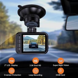 Hoogwaardige Dashcam voor Auto - 2.5K + 1080P Full HD Beeldkwaliteit — thumbnail 5
