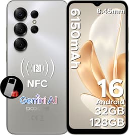 DOOGEE NOTE 56 X PRO - Smartphone - Android 16-32 GB RAM + 128 GB ROM / 2 TB TF - 6150 mAh - 8,45 mm ultraslank - 6,56 inch HD+ - 13 MP + 8 MP - NFC - Face ID - Gemini AI - GPS — thumbnail 1