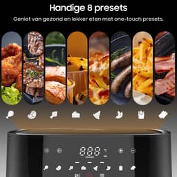 Dewelling AF8007 – XL Heteluchtfriteuse 9L – 1800W Airfryer met Zichtvenster — thumbnail 2