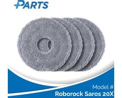 Roborock Saros 20X Dweilpads (4 Stuks, Plus.Parts® alternatief voor 8.02.0453)