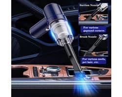 Auto Stofzuiger - Ministofzuiger - EXTRA FILTER - Borstelloze motor - Compressor - 80000Pa - Snoerloze handstofzuiger - Kleine stofzuiger - Handstofzuiger - Krachtige stofzuiger - Stofzuiger zonder snoer - Snoerloos - Sterke zuigkracht