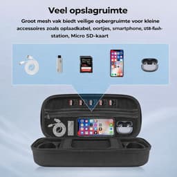 IMENGINE® Case Geschikt voor Playstation Portal PS5 - inclusief Screenprotector - Hoesje Geschikt voor PlayStation Portal - Waterbestendige Reistas/Opbergtas -PS5 Portable Case - Beschermhoes - Zwart — thumbnail 8