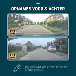 Nordväl DC202-2CH Dashcam – Incl. 256B SD Kaart & Parkeermodus kabel set – 4K Ultra HD voor en 2K QHD achter – Wifi – GPS – Parkeermodus – Dashcam voor auto - Auto Camera — thumbnail 3