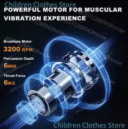 MIAAD massage gun - Massage pistool - Met 9 massagekoppen 9 niveaus van instelbare sterkte Laag geluidsniveau — thumbnail 3
