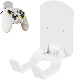 2 stuks vouwhaken, wandhouders met sterke lijm, zonder boren, voor game-controller, hoofdtelefoon en meer, universele wand- en bureauopslag, ruimtebesparend, voor slaapkamer — thumbnail 5