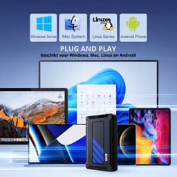 DM Externe harde schijf 500GB - Draagbare HDD - USB 3.2 Gen1 - Zwart — thumbnail 4