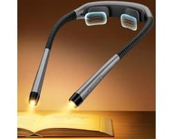 Florixa® Neklamp - Leeslamp - Nachtlampje - Lichtgewicht - Zilver - 29x 4x 18 cm; 163 g