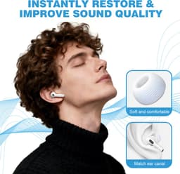 YONO Oordopjes Set met Cleaner Kit voor Airpods Pro - 4 Paar Vervangende Siliconen Ear Tips - Schoonmaakset - Wit — thumbnail 4