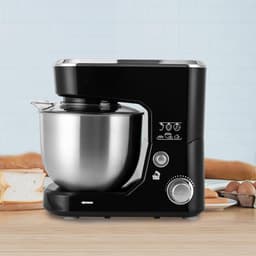 Keukenmachine - Mixer Standmixer - Bakken En Koken - Krachtige 1000W Motor - 5 Liter Kom - Zwart Zilver — thumbnail 2
