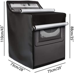 Wasmachinehoes, geschikt voor wasmachine en droger, gemaakt van verdikte stof, met een dubbele ritssluiting voor eenvoudig gebruik. Geschikt voor de meeste wasmachines en drogers met boven- of voorlader (zwart). — thumbnail 4