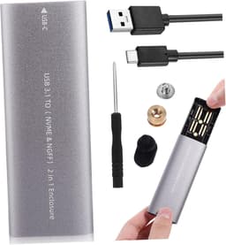 Externe Harde Schijf - Draagbare SSD - Snelle Data Transfer - Aluminium Behuizing - 11.5 x 3.7 x 1.2 cm — thumbnail 1