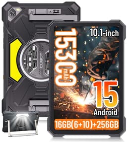 Robuuste Tablet - CUBOT TAB Kingkong S - 16GB RAM 256GB ROM - 15300 mAh - 10,1 inch - Dual SIM 4G - IP68/IP69 K - Android 15 - GPS - Zwart — thumbnail 1