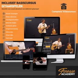 Finesse Elektrische Gitaar met Versterker - met Videocursus - Gitaar - Volwassenen - Kind - Roze — thumbnail 3