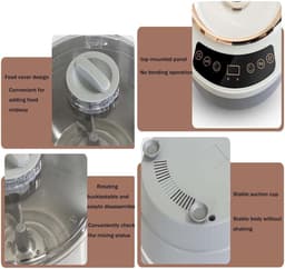 Deegmixer - Keukenmachine Kneedmachine - Professioneel Bakken - Met Fermentatiefunctie - 5L of 7L - Zilverkleurig — thumbnail 5