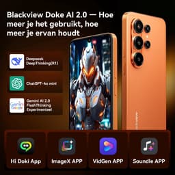 Smartphone Blackview WAVE 10 - 32 GB RAM + 128 GB ROM - Android 16 - 6,88 in - 5000mAh - 4G Dual SIM - 32 MP AI-camera - WiFi 5 - GPS - OTG - Zwart — thumbnail 3