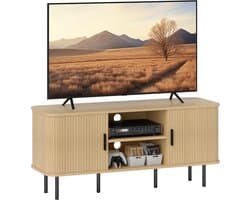 Tv-meubel met lamellendeuren voor 55 inch televisies - Scandinavisch design