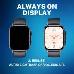 Cinturio Commander Smartwatch - Twee bandjes Aero Blue & Solid Black - Omoled Scherm - Voor heren en voor dames — thumbnail 4