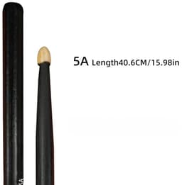 1 Paar Drumstokken 5A – Drumsticks - Gekleurde Drumstokken - Zwart - LOUZIR — thumbnail 2