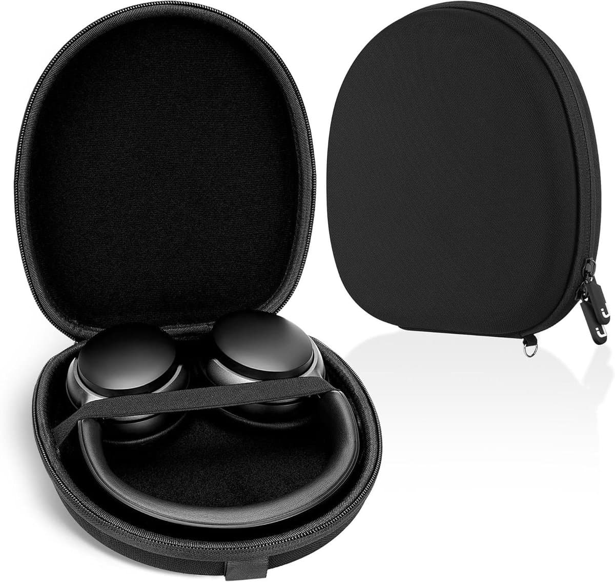 Hoofdtelefoon draagtas - beschermhoes - hard case - vervangende tas - zwart - draagtas voor diverse merken - compatibel met meerdere modellen — afbeelding 1