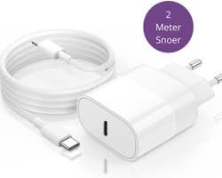 Viewr 20W Originele Super Snellader - Oplader - 2 Meter Oplaadstekker - Lader geschikt voor Lightning 14/13/12/11/Xr/Xs/Xs Max/8/8 Plus/ Pro