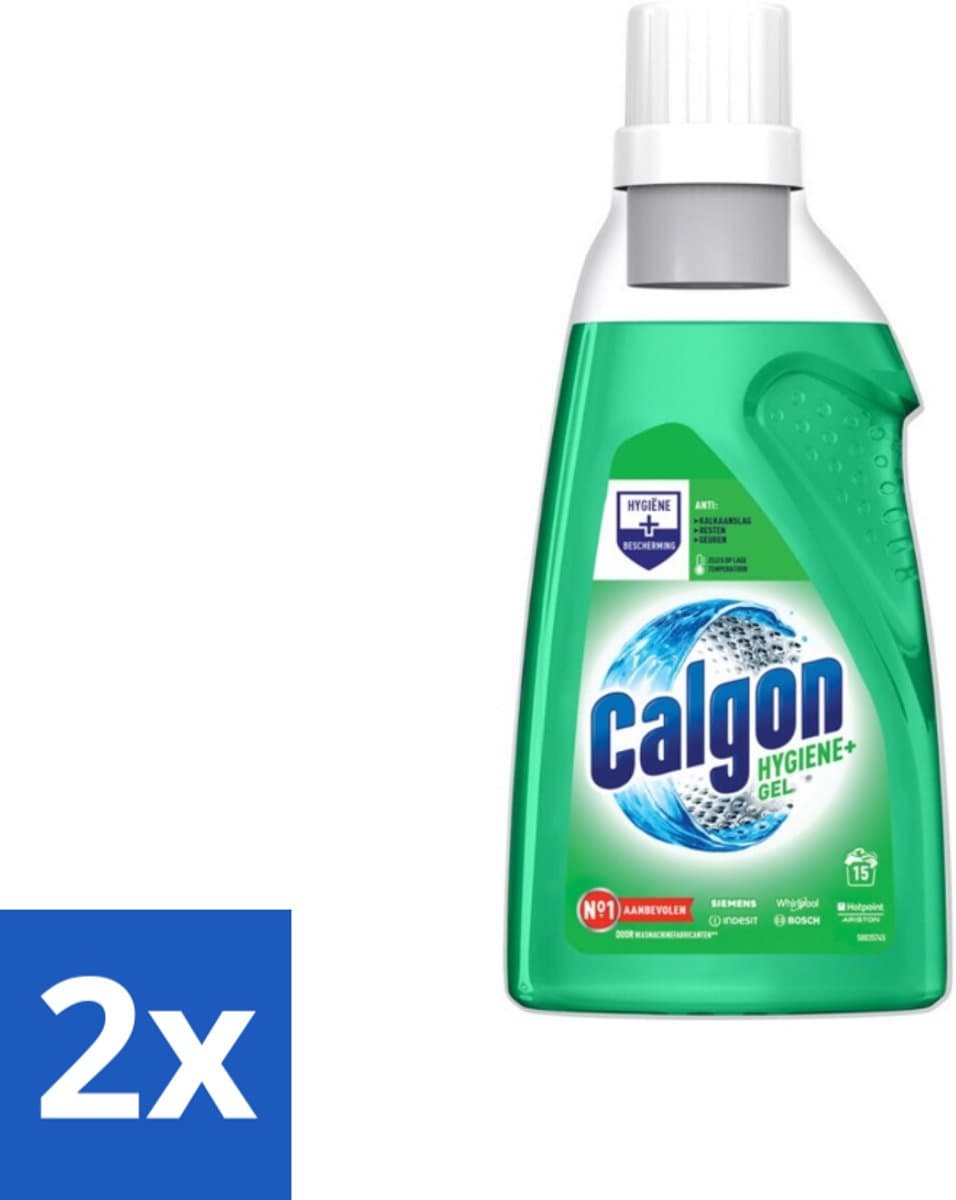 2 x Calgon – Wasmachinereiniger Gel – Hygiene+ – 750 ml - Wasmachinereiniger - Kalkpreventie - Wasmachine Hygiëne - Wasmachine Onderhoud - Geuren In Wasmachine — afbeelding 1