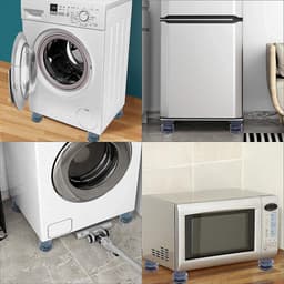 4 Stuks Wasmachine Trillingsdempers Verstelbare Rubberen Voetjes Anti-Vibratie Onderzetters — thumbnail 4