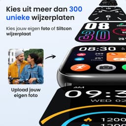Siltcon® Smartwatch Heren Pro - Smartwatch Dames Pro - Sporthorloge Dames & Heren - Stappenteller Horloge - Hartslagmeter – Bloeddrukmeter - Slaapmonitor - Saturatiemeter – Belfunctie - Elke Smartphone - RVS - Elke pols - Incl. 4 Bandjes — thumbnail 13