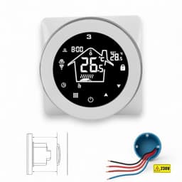 Wifi Inbouw Thermostaat | Touchscreen | Inbouw | Vloerverwarming | Infraroodpanelen | Tuya Smart Life | Google Home Alexa | Wit — thumbnail 1