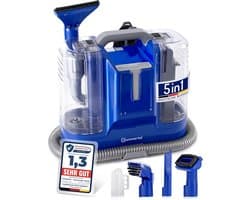 Sommertal MultiCleaner WS450 5in1 Apparaat voor Tapijt, Trap, Bekleding, Bank, Auto, Dieren, Vlekken, krachtige 450w Motor, Wasstofzuiger, met accessoires, Zelfreinigend