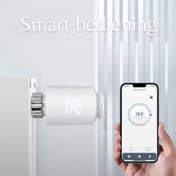 Slimme radiatorknop | Radiatorknop | Wifi | App bediening | Zonder gereedschap | Temperatuurregeling | Zigbee 3.0 | Wit — thumbnail 3