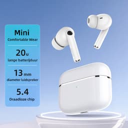 AUDEX Draadloze Bluetooth Oordopjes 5.4 – In-Ear Earbuds met Noise Cancelling – HD Microfoon – 30 Uur Speeltijd – Touch Control – USB-C Oplaadcase – Wit — thumbnail 3
