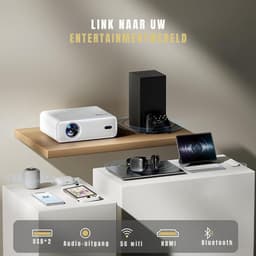 Zyrex® Mini beamers - Projector - Mini beamer - Wit - 18cm x 9cm x 23cm — thumbnail 4