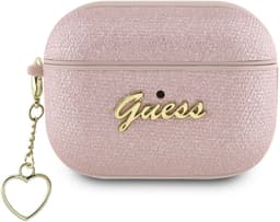Guess AirPods hoesje voor Airpods Pro & Pro 2 - metallic script - Roze — thumbnail 1