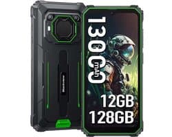 Blackview BV6200 Pro Robuuste Smartphone 4G - 12GB RAM - 128GB - 6,56 inch - 13000mAh - IP68/IP69K Outdoor telefoon - Dual SIM - Android 14 - NFC - GPS - Groen
