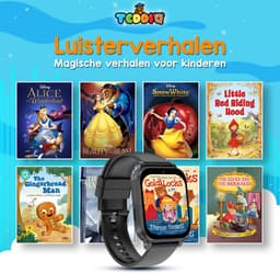 TeddiQ Playwatch - Kinder Smartwatch - Kinderhorloge - Zwart - 31 educatieve games - Smartwatch Kind - HD Scherm — thumbnail 3