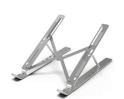Grovi Office Laptop Standaard Verstelbaar - Inklapbaar - Ergonomische Stand - Universeel - Aluminium - 7 Standen - T/m 17 inch - Verbeterde Kwaliteit - Zilver