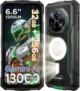 DOOGEE Fire 5 Ultra Robuuste Smartphone - 32GB RAM 256GB ROM - Gemini AI - 13000 mAh - IP68/IP69K Outdoor telefoon - 6,6 inch 90 Hz - Android 15 - NFC GPS - Groen — thumbnail 1