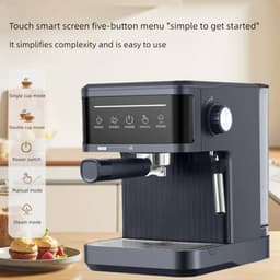LUMÈ STORE Espressomachine – Koffiezetapparaat – Cappuccino Machine – Latte – Melkopschuimer – Semi Automatisch – 1,8L – Zwart — thumbnail 3