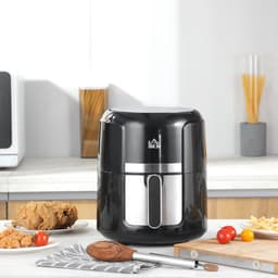 4L Heteluchtfriteuse – Airfryer – Luchtfriteuse – Friteuse Zonder Olie – Digitale Airfryer – 12 Voorinstellingen – Temperatuurinstelling 80-200°C – Antiaanbaklaag – Zwart — thumbnail 2