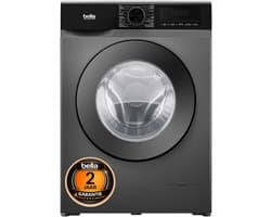 Bella BWA9014.1G - Wasmachine - 9KG - Energielabel A - Stoomfunctie - 1400 toeren - 16 programma's - Donkergrijs