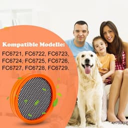 2 stucks Filter - vervangingsfilters FC8009/01 voor Philips SpeedPro en SpeedPro Aqua accustofzuigers - Filteraccessoires compatibel met Philips FC6721 FC6722 FC6723 FC6724 FC6725 stofzuigers — thumbnail 5