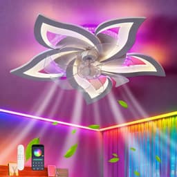 Equivera Plafonniere met Ventilator - Plafondventilator - Plafondventilator Afstandsbediening - Plafondventilator Slaapkamer - Plafond Ventilator met Verlichting - Plafondlamp - Plafonniere - Ideaal voor in uw slaapkamer! — thumbnail 1